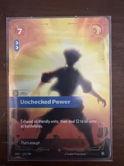 Riftbound League Of Legends Origins Epic Foil Unchecked Power 123/298 NM Card - Image 1