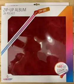 Gamegenic Zip-Up Album 24 Pocket (480 Sleeved Cards) Red - New - Image 1