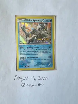 RARE White Kyurem Promo Card - XY128 - PreRelease Fates Collide - Near Mint! - Image 1