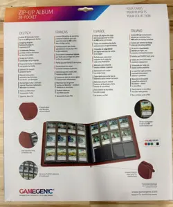 Gamegenic Zip-Up Album 24- Pocket (480 Sleeved Cards) Blue - New - Image 2