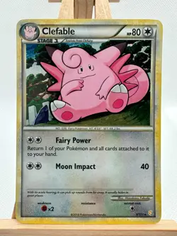 CLEFABLE Holo 3/123 RARE HeartGold SoulSilver Pokemon Card 2010 LP - Image 1