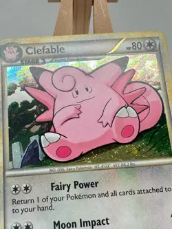CLEFABLE Holo 3/123 RARE HeartGold SoulSilver Pokemon Card 2010 LP - Image 3