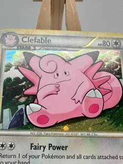 CLEFABLE Holo 3/123 RARE HeartGold SoulSilver Pokemon Card 2010 LP - Image 3