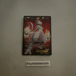 Pokemon Mewtwo-EX TCG Full Art Ultra Rare Holo Card Breakthrough 158/162 - Image 1
