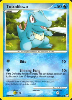 Totodile 106/123 Common Mysterious Treasures Pokemon Card LP - Image 1