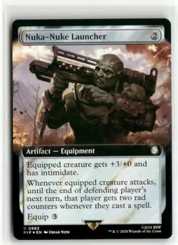 Nuka-Nuke Launcher Extended Art Surge Foil - Fallout MTG NM pack fresh - Image 1
