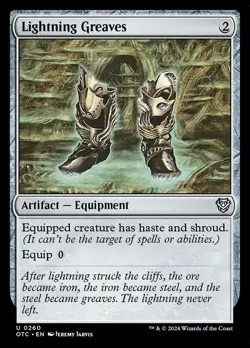 x1 Lightning Greaves Commander: Outlaws of Thunder Junction Regular 260 Artifact - Image 1