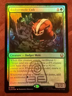 Magic the Gathering Avatar Airbender Badgermole Cub M0167 Foil - Image 1