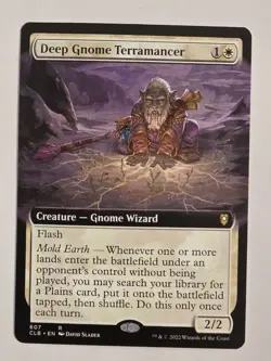 Deep Gnome Terramancer 607 R Reg (Extended Art) Baldur's Gate MTG NM - Image 1