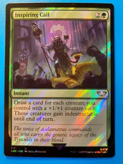 MTG 1x SURGE FOIL Inspiring Call 217 Commander Warhammer 40K Magic the x1 NM - Image 1
