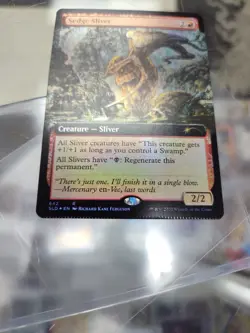 2022 Magic the Gathering Secret Lair Foil Sedge Sliver Borderless CRIMPED ERROR - Image 3