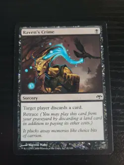 Raven's Crime Eventide Black Common MTG Magic the Gathering - Image 1
