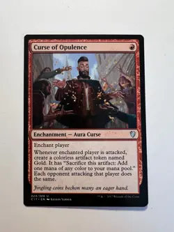 Curse of Opulence - MTG Commander 2017 - NM - Image 1