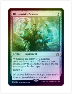 1x Illusionist's Bracers, Foil, Magic the Gathering MTG NM - Image 1