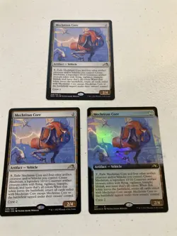 3 x mtg Mechtitan Core, 1 borderless foil, Kamigawa Neon Dynasty, unplayed - Image 1