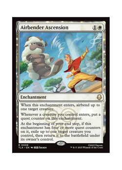 Magic the Gathering MTG TLA Airbender Ascension 6 Regular Near Mint - Image 1