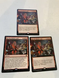 3 x mtg Hit the Mother Lode, 2 borderless, 1 promo, Lost Caverns of Ixalan - Image 1