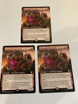 3 x mtg borderless Gemcutter Buccaneer, Lost Caverns of Ixalan Commander - Image 1