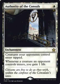 MTG Authority of the Consuls Normal NM Foundations Magic 137 - Image 1