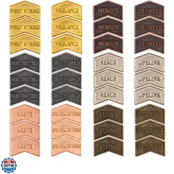 36 Pieces Magic The Gathering Antique Metal Token Counter MTG Keyword Counter... - Image 1