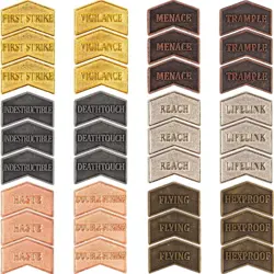 36 Pieces Magic The Gathering Antique Metal Token Counter MTG Keyword Counter... - Image 2