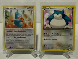 Pokemon 2009 Munchlax, 2012 Snorlax 2 Card Lot MP (See Desc) - Image 1