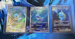 Pokemon Squirtle, Wartortle, and Blastoise Set Scarlet & Violet 151 NM - Image 1