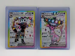 Pokemon Umbreon and Espeon Black Star Promo SVP175 SVP176 Figure Collection NM/M - Image 1