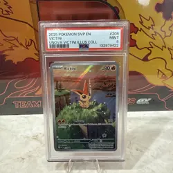 2025 POKEMON SVP PROMO UNOVA VICTINI ILLUSTRATION COLLECTION #208 VICTINI PSA 9 - Image 1