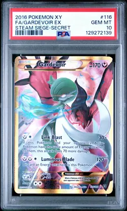 2016 POKEMON XY STEAM SIEGE SECRET #116 FULL ART/GARDEVOIR EX PSA 10 - Image 1