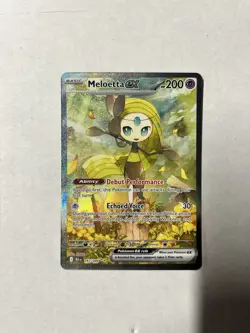 Meloetta ex Special Illustration Rare 167/086 Pokemon Black Bolt English SIR - Image 1