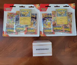 2-Pokemon.Scarlet Violet Surging Sparks 3 Pack Blister Zapdos + Booster Bundle - Image 3