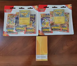 2-Pokemon.Scarlet Violet Surging Sparks 3 Pack Blister Zapdos + Booster Bundle - Image 4
