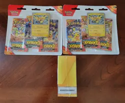 2-Pokemon.Scarlet Violet Surging Sparks 3 Pack Blister Zapdos + Booster Bundle - Image 5
