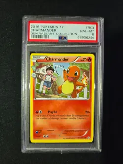 2016 Pokemon Xy Generations Radiant Collection Charmander #RC3 PSA 8 - Image 1