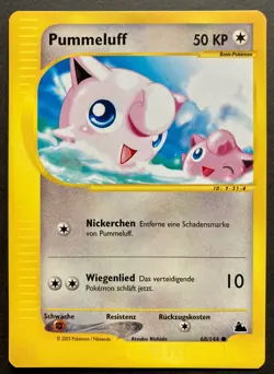 💥 Pokemon Skyridge * Pummeluff * 68/144 💥 De/ Rar/ Excellent - Image 1