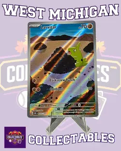 Larvitar 203/197 SV03: Obsidian Flames Holo Pokemon Free Shipping NM - Image 1