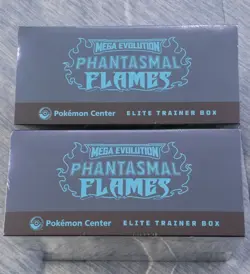 Phantasmal Flames Pokemon Center ETB Elite Trainer Box Lot of 2. IN HANDS - Image 3