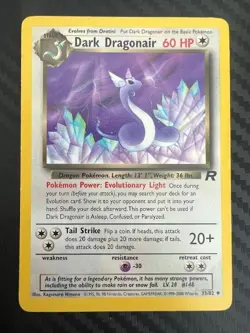 Pokemon TCG Dark Dragonair 33/82 Team Rocket Unlimited Edition Regular MP - Image 1
