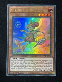 YUGIOH VERNUSYLPH OF THE FLOURISHING HILLS ULTRA RARE 1ST NEAR MINT POTE-EN016 - Image 1