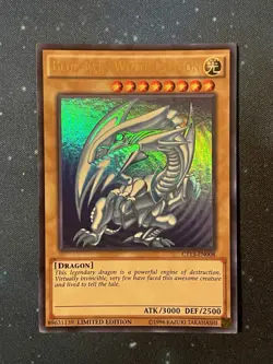 2016 Yu-Gi-Oh! Blue-Eyes White Dragon Ultra Rare Limited Edition CT13-EN008 NM - Image 1