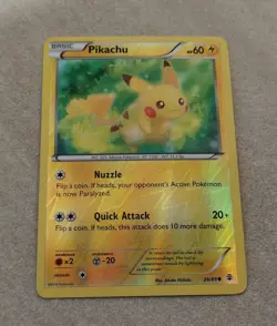 Rare 2016 Pokemon TCG Generations Pikachu Holo Card 26/83 Collectible - Image 3