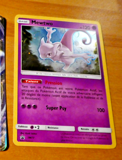 POKEMON CARD HOLO CARTE Mewtwo PROMO SM77 Soleil & Lune FR TCG ** 2017 - Image 1