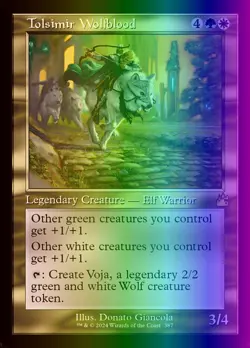 MTG Magic the Gathering Tolsimir Wolfblood (387/497) Ravnica Remastered LP FOIL - Image 1