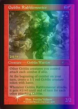 MTG Goblin Rabblemaster (22/33) 30th Anniversary Play Promos LP FOIL - Image 1