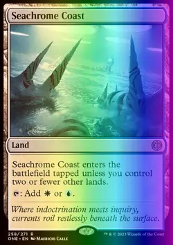 MTG Seachrome Coast (258/530) Phyrexia All Will Be One LP FOIL - Image 1