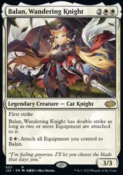 MTG Magic the Gathering Balan, Wandering Knight (53/835) Jumpstart 2022 LP - Image 1