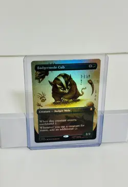 MTG, Avatar - Mythic Badgermole Cub (#0326) - Borderless - Foil - Image 1