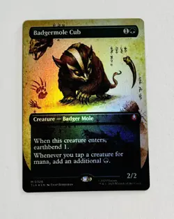 MTG, Avatar - Mythic Badgermole Cub (#0326) - Borderless - Foil - Image 2