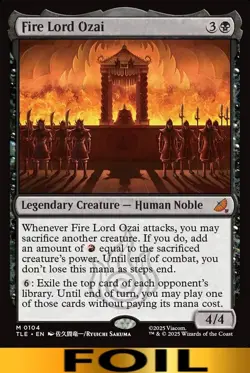 1x - Fire Lord Ozai - FOIL #104 - Avatar: The Last Airbender - NM MTG - Image 1